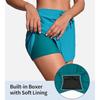 CHARMLEAKS Women's High Waisted Swim Shorts Drawstring Board Shorts with Zipper Pockets Liner