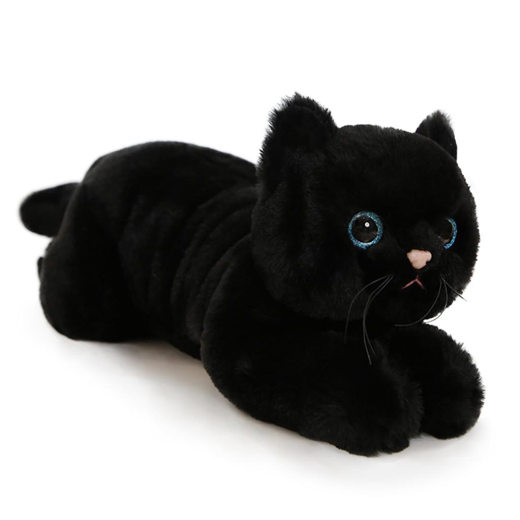 Realistic Brown Tabby Cat Plush Body Side Sleeper Soft and Sleep Side Sleeper Multifunctional Interior Birthday Anniversary Black Cat Ornament Pillow,