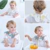 Baby Bib Set of Baby Aprons for Stylish Gift Elf-feer Bibs, 360, Waterproof, 6, Mealtimes, Petal-Shaped, (Color 4)