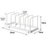 Yamazaki Dish Stand, White, Approx. W24 x D10 x H10cm, Holds Plates Quickly with One Hand, 4747