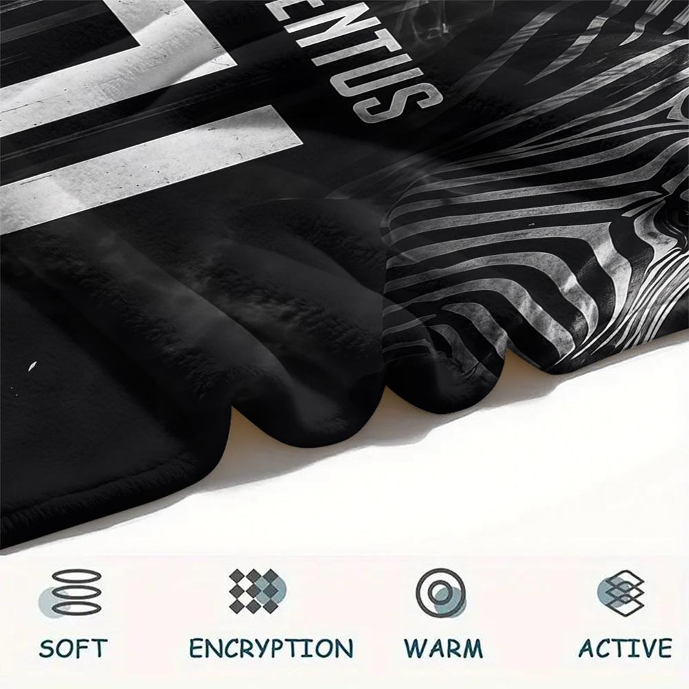Juventus Football Club Flanelldecke, Hohe Qualität, Bequem für alle Jahreszeiten, Heimdekoration, Wärme und Komfort