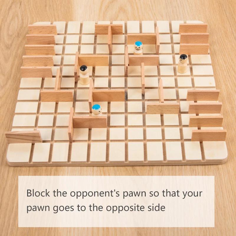 Wooden Chess Playthings Strategy Games ideal for Children Brain Training Parent-Child Interactive Board Games Fun Play Logical Thinking Puzzle Gifts