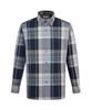 DAKS SHIRTS Cotton Blend Big Check Shirt Regular Fit Navy_Dla2Shcl441N1