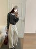 Korean Autumn Style Color-Block Omelet Egg Roll Sweater
