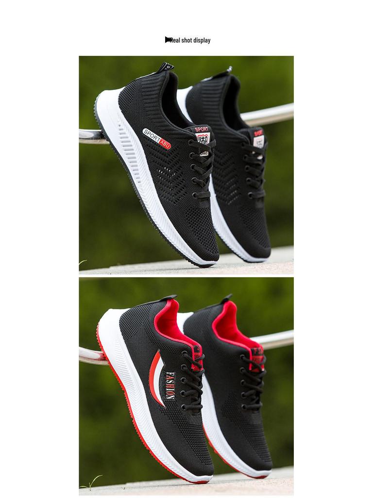 Men's Fashionable Woven Sports Shoes: Stylish, Sweat-Proof, Lightweight, and Comfortable for Running and Casual Wear