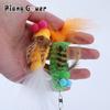 6pcs Mix Plush Bug Feather Teasing Cat Stick Replacement Head Cat Toy Kitten Interactive Toys Pet Supplies