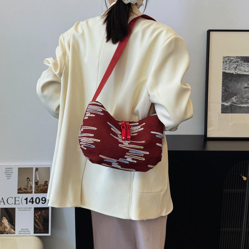 Trendy Summer Canvas Tote Bag With Colorful Stripes Large Capacity For Women