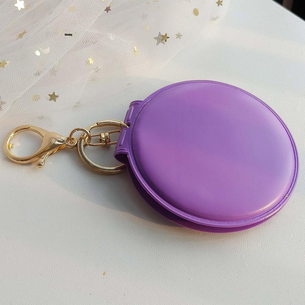 Personalized Candy Color Portable Folding Double-Sided Makeup Mirror with Engraved Name