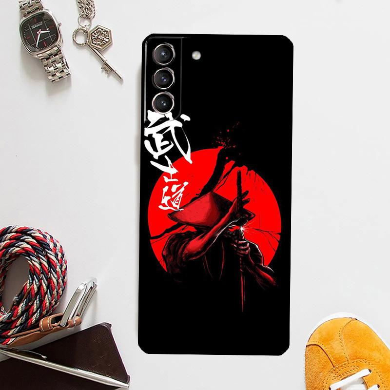 Samurai Japan Art Case For Samsung Galaxy S24 Ultra S20 S21 S22 S23 Plus S9 S10 S24 FE S25 Ultra Cover Coque