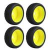 4pcs RC Car Tires Yellow Wheel Frame Rubber Tires Accessory Upgrade Parts for 1 8 RC Car Model