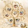 Golden Tree-Shaped Photo Frame 7 Pendant Easel Combinations Birthday Gift for Wife Girlfriend Wedding Souvenir 1Pc
