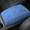 Suede Wrapping Car Adhsive Armrest Cover Storage Lid Box Panel Trim For Porsche Macan