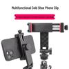 Multi-angle Rotating Cold Shoe Phone Holder for DSLR - Ideal for Horizontal & Vertical Photography and Live Streaming