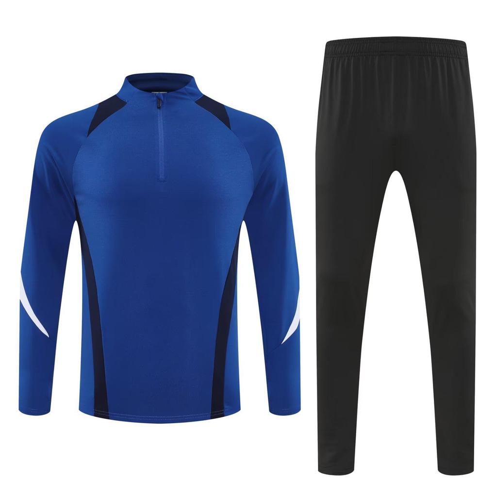 Men's and Kids' Football Jersey Set: Printed Team Uniform with Hoodie and Long Sleeves for Training