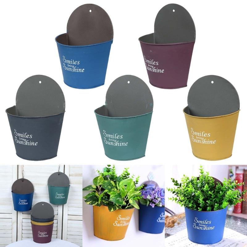Vaso da Fiori da Parete Cesti per Piante da Appendere Cesto Semicircolare Balcone Giardino