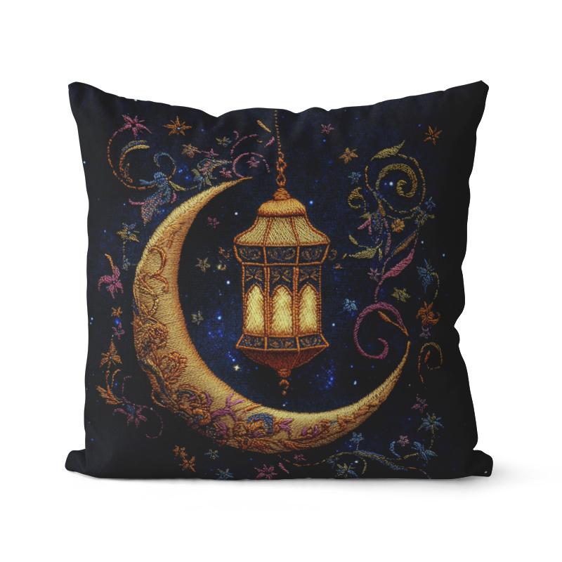 Home Decor Ramadan Mosque Pattern Decorative Pillow Covers Pattern Cushion Cover Suitable For Sofa Bedroom Car Pillow Cover