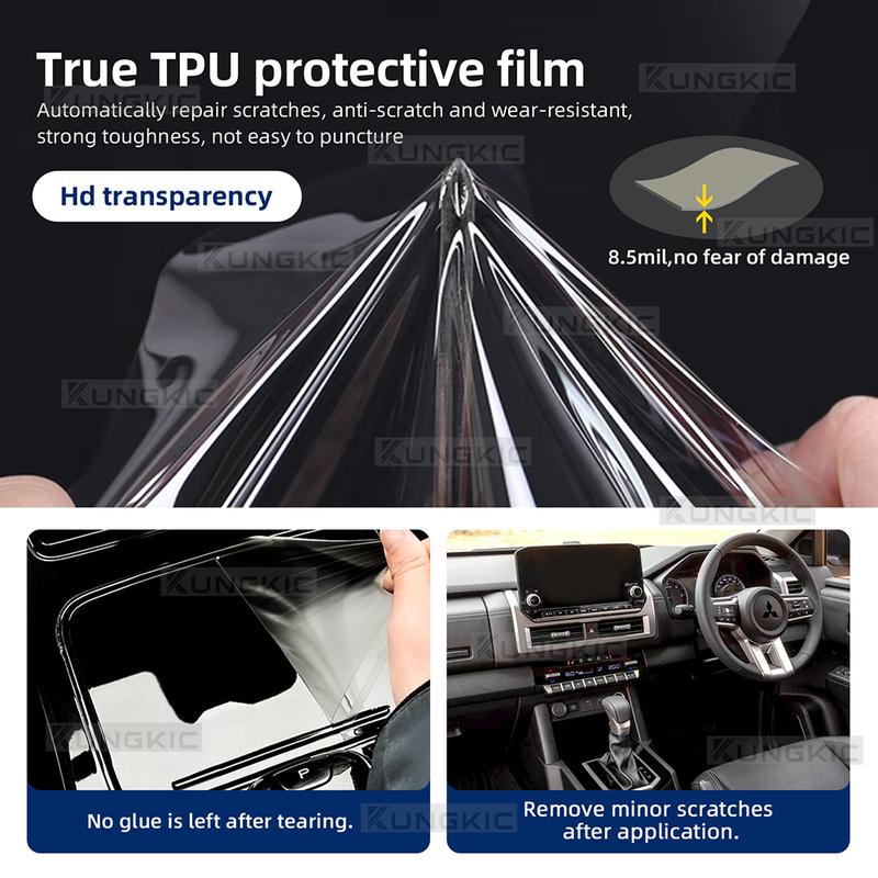 For MITSUBISHI L200 2025-UP Interior TPU Protective Film Cover Anti-Scratch Navigation Screen Automotive Gear Panel Film