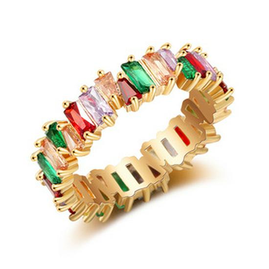 RAKOL Anello in Rame Colorato Moda Europea & Americana per Donne