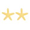 Vintage Gold Color Conch Star Pendant Earrings for Women Exaggerated Metal Thick Twisted Statement Earrings Jewelry Gift