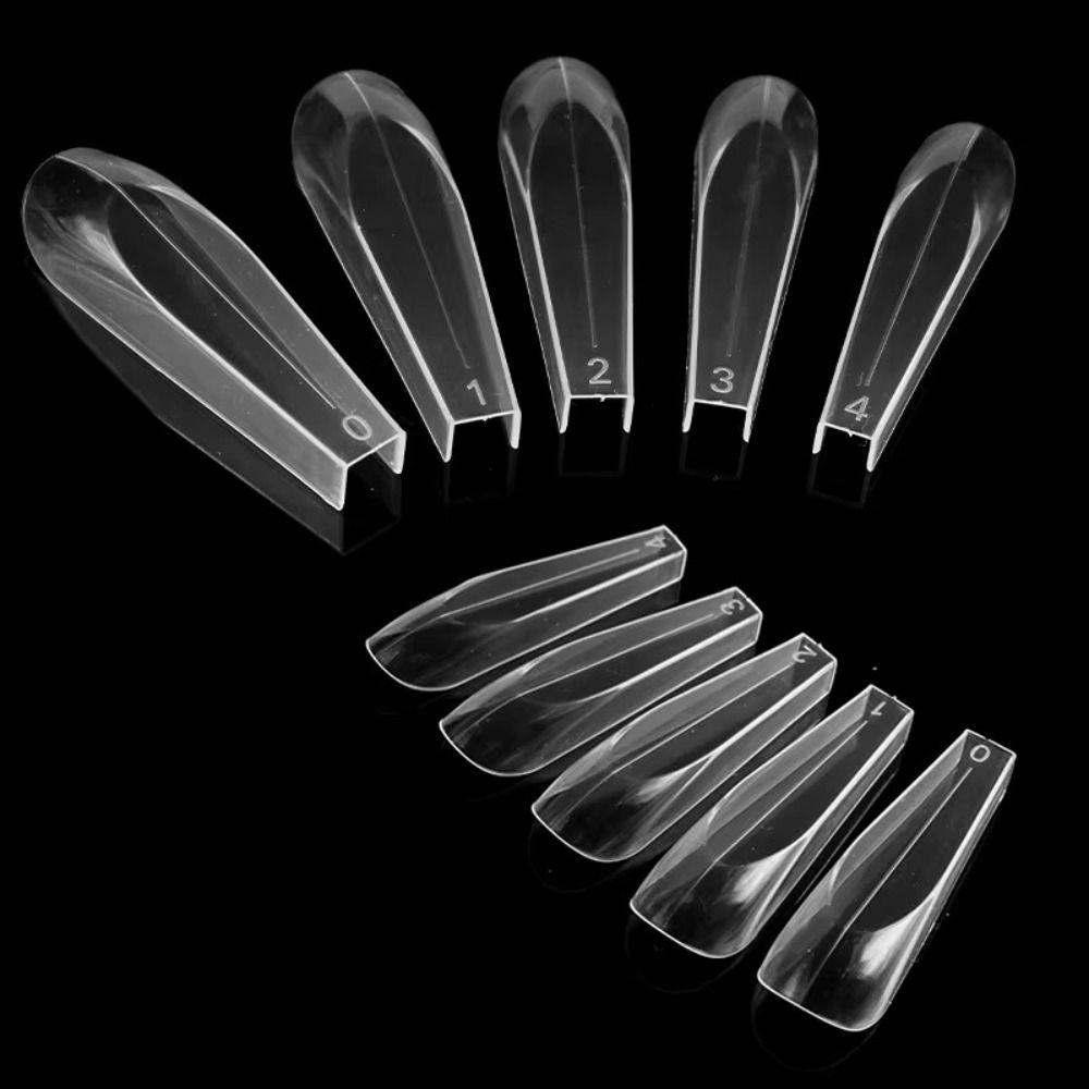 Reusable Advanced Shape Dual Forms Curved Stiletto 3D Nail Forms New Nail Design Tools