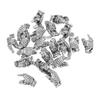 20Pcs Beard Beads Alloy Fine Appearance Delicate Details Hair Beads for Bracelet Necklace DIY Hair Decoration