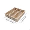 Holz Besteckorganizer, Küchenutensilien Aufbewahrungstablett, Platzsparender Behälter Besteckkasten