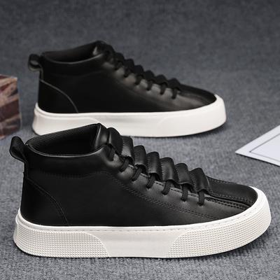 Men's High Top Sneakers Thick-soled Non-slip Vulcanized Shoes for Men Autumn Slip-on Wear-resistant Casual Shoe Trendy Men Boots