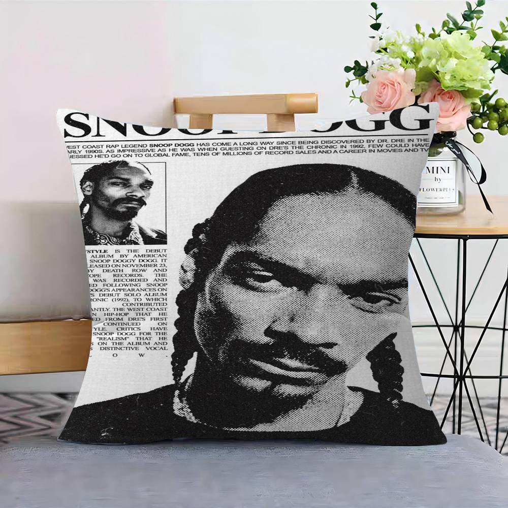 Hip-Hop Rapper S-Snoop D-Dogg 45*45Cm Cushion Cover Pillow Cover Decor Pillowcase Home Pillowcase For Couch Pillow