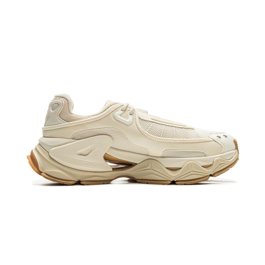 Li Ning Yue Ling Comfortable Trendy Sports Shock Absorbing Non-Slip Wear-Resistant Low-Top Casual Shoes Men Casual Shoes Off-White AZGV071-3