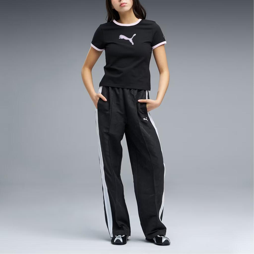 Puma X Powerpuff Girls Collaboration Round Neck Slim Fit Short Sleeve T-Shirt Women Tops 63786501