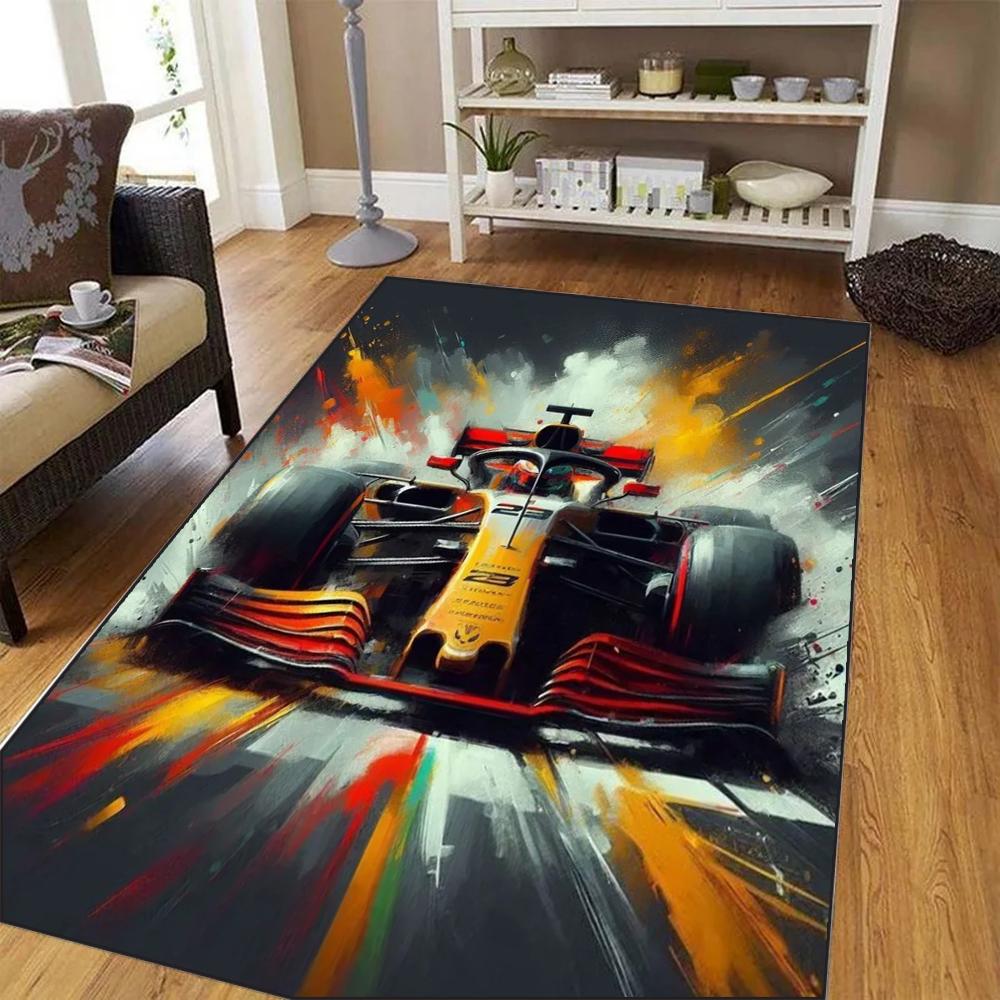 Racing Car Pattern Rug Living Room Carpet for Bedroom for Kitchen Floor Mats Home Decor Alfombra Kid Play Non-Slip Floor Pad Rug