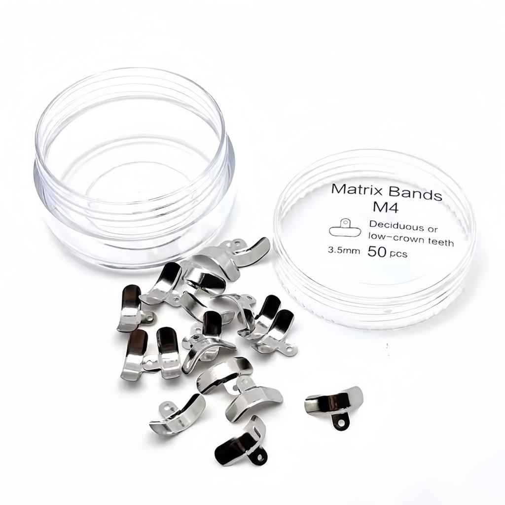50Pcs/Box Contoured Dentistry Metal Matrix Professional Grade Sectional Matrix System Refill Matrices Bands Teeth Replacement Tools
