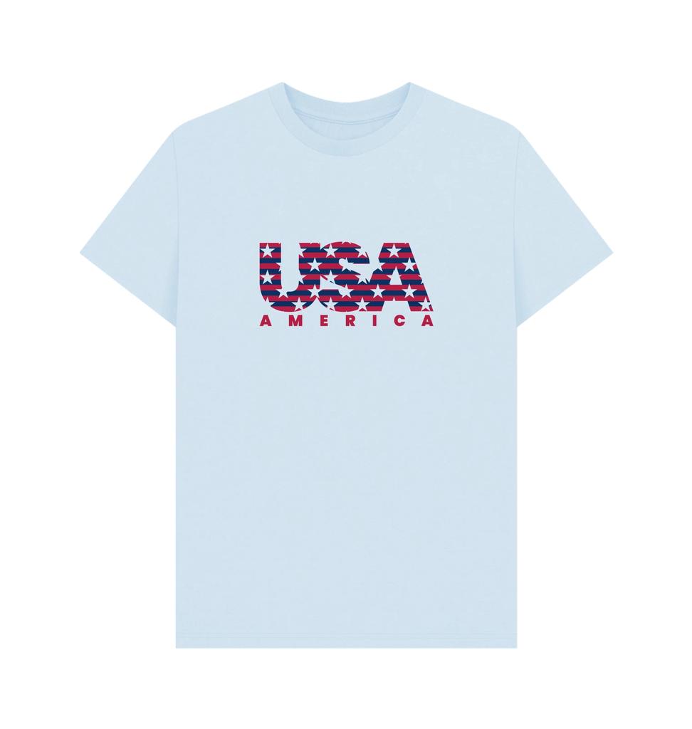 PREMIUM OFFICIAL APOH Apoh USA Stars & Stripes Graphic Blue T-Shirt