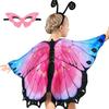 iROLEWIN Rainbow Fairy Butterfly-Wings-Costume for Toddler Kids Girls Dress-up Cape Mask Headband Boys Christmas Gifts Toys