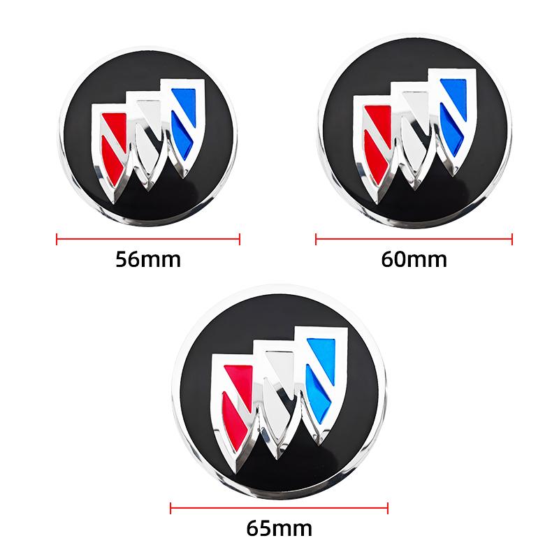 4pcs 56mm 60mm 65mm Car Wheel Center Hub Cap Rim Cover Stickers For Buick GL8 Park Avenue Encore LaCrosse Regal Excelle GT XT