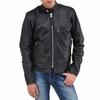 Daytona Motorcycle Leather Jacket Genuine Leather (Water Repellent) Spring/Autumn/Winter Single Rider Collarless DL-001 Black L Size (Men's) 17808