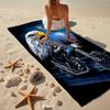Vintage Motorcycle Fashion Beach Towel: Ideal for Summer Adventures Soft, absorbent and quick drying suitable for swimming and bathing