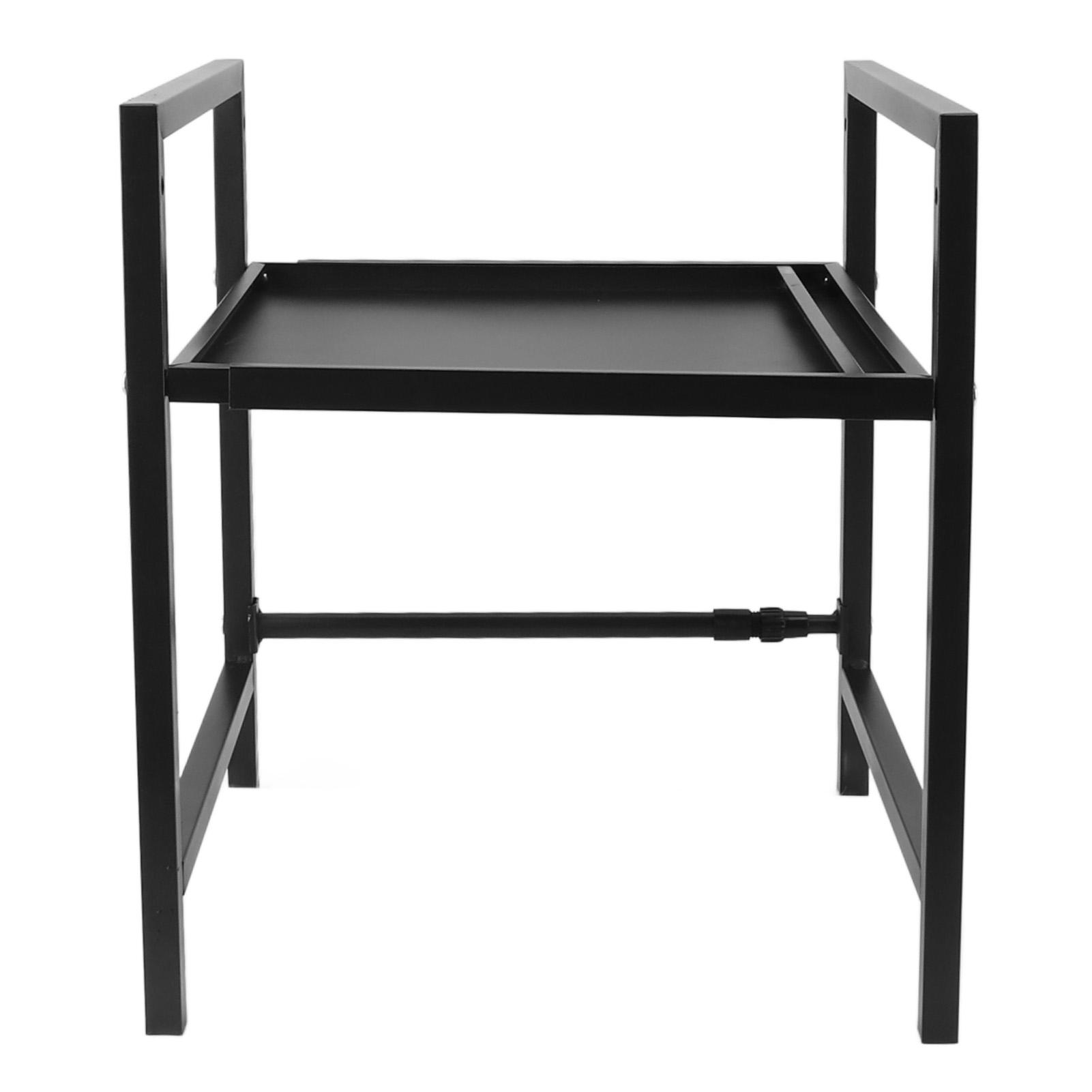 Стеллаж для микроволновой печи из углеродистой стали расширяемая подставка для микроволновки полка для кухонной утвари на столешницу одноярусная для дома 2870₽