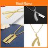 Blade And Razor Design Alloy Pendant Necklace With Electroplated Finish For Men And Women