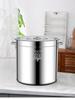 Extra Thick 304 Food Grade Stainless Steel Multi-Use Barrel with Lid for Soup, Braising, Oil, and Water.