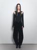 Visus Curved Courduroy Pants_Black