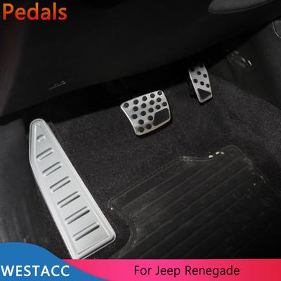 Auto Pedale Gas Bremse Fußstütze Pedal Schutzhülle für Jeep Renegade 2014 - 2022 Teile Innen