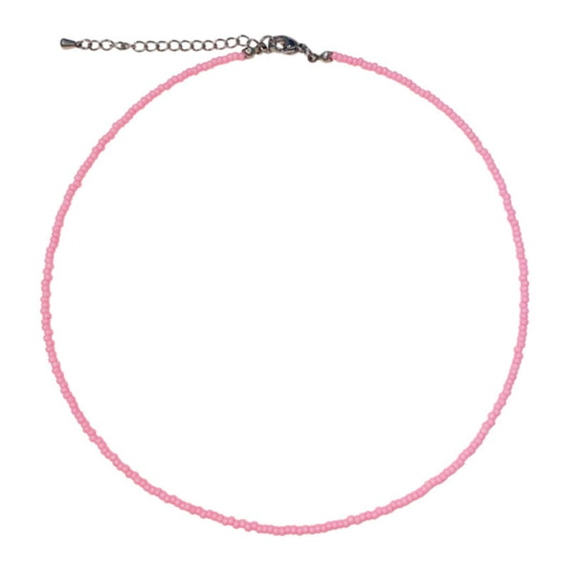 Love or Not Pink Fine Color Beads Necklace