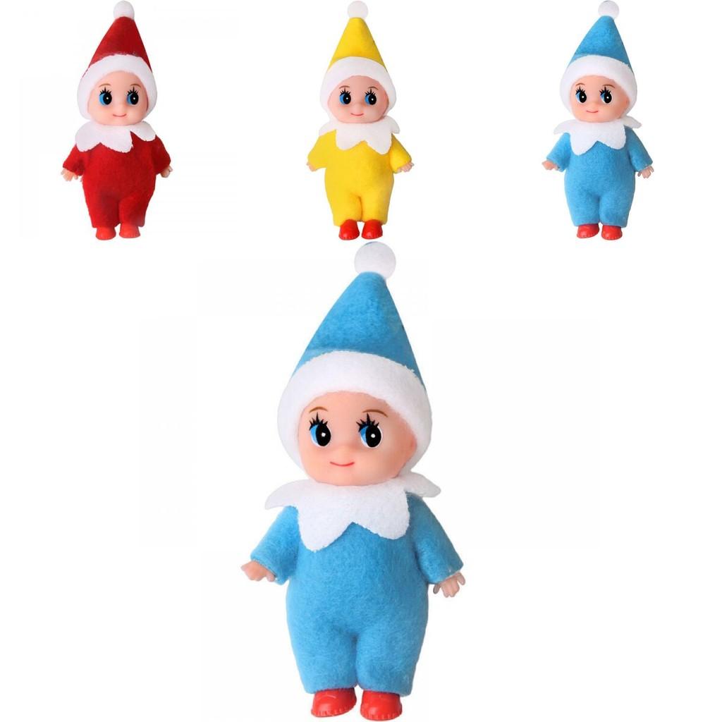 2.9in Christmas Elf Doll Ornament Lovely Kids Gift Toy Decor