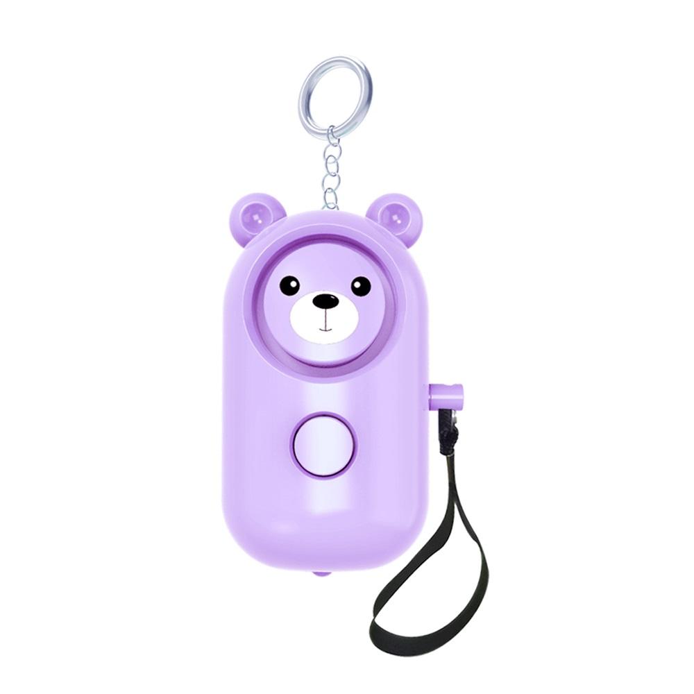 

Bear Style Emergency Alarms Safety Alarm Keychain Protection Devices for Women Girls Kids Elderly elf Defense Safety Alarm фиолетовый