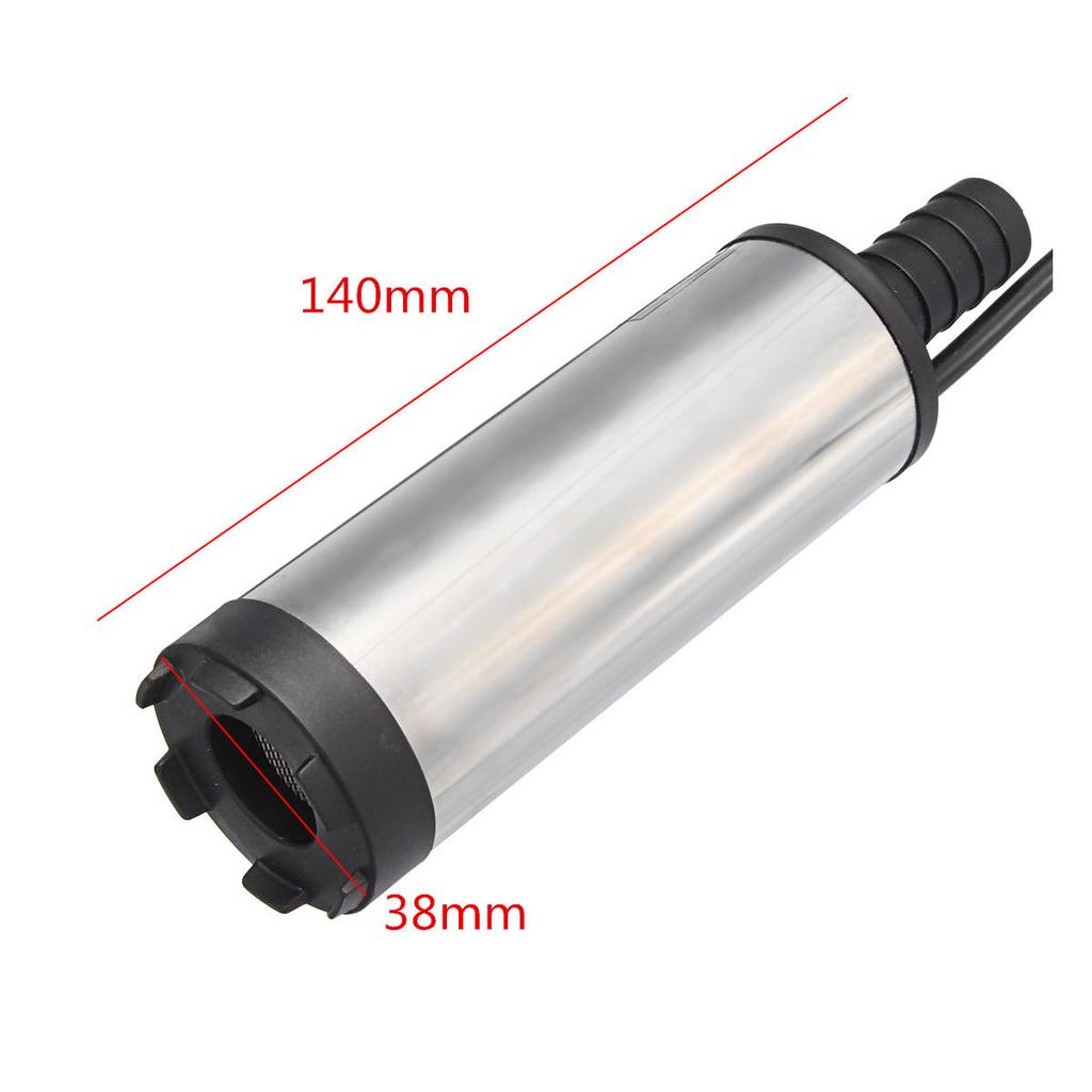 Pompa Elettrica Carburante 12V 12L/min In Acciaio Inox Con Filtro E Spina Accendisigari