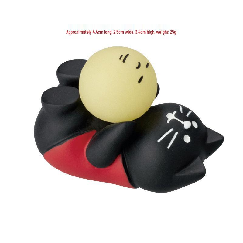 Mid-Autumn Festival Mooncake Box with Cat & Rabbit Resin Ornaments