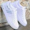 Męskie Casualowe Wulkanizowane Buty Męskie Płaskie Lekkie Skórzane PU Oddychające Buty Męskie Białe Sportowe Buty Tenisowe Zapatillas Hombre