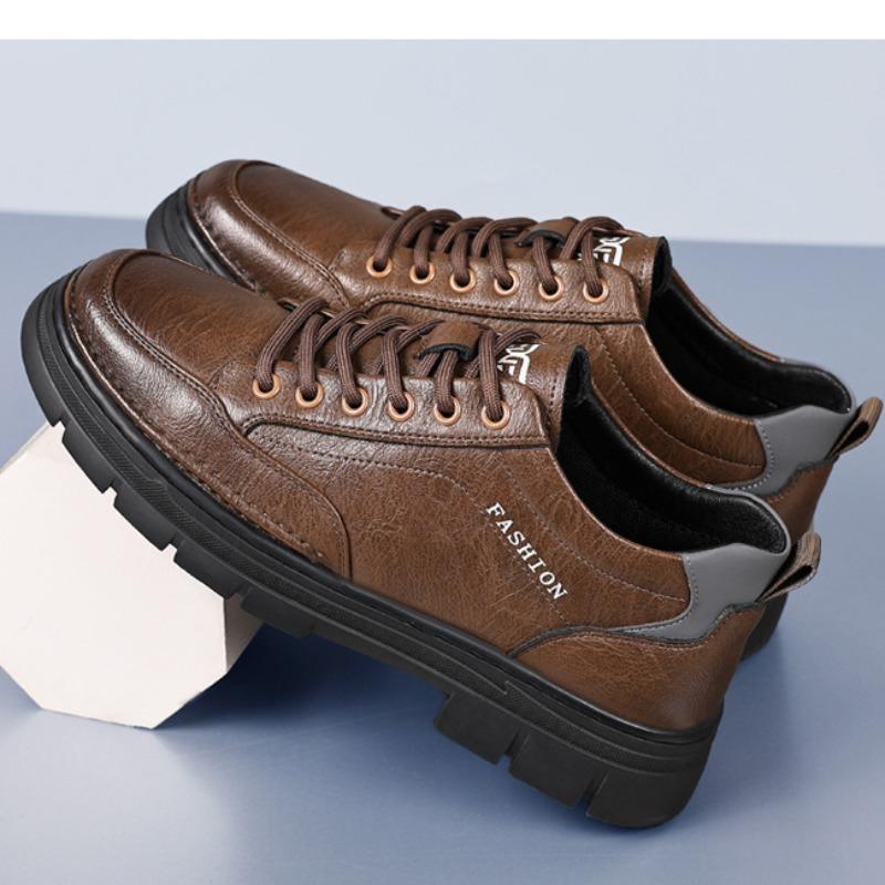 

Модные британские кожаные модные кроссовки на платформе для мужчин весна-осень дизайнерские новые с мягкой подошвой повседневные деловые мужские туфли 38