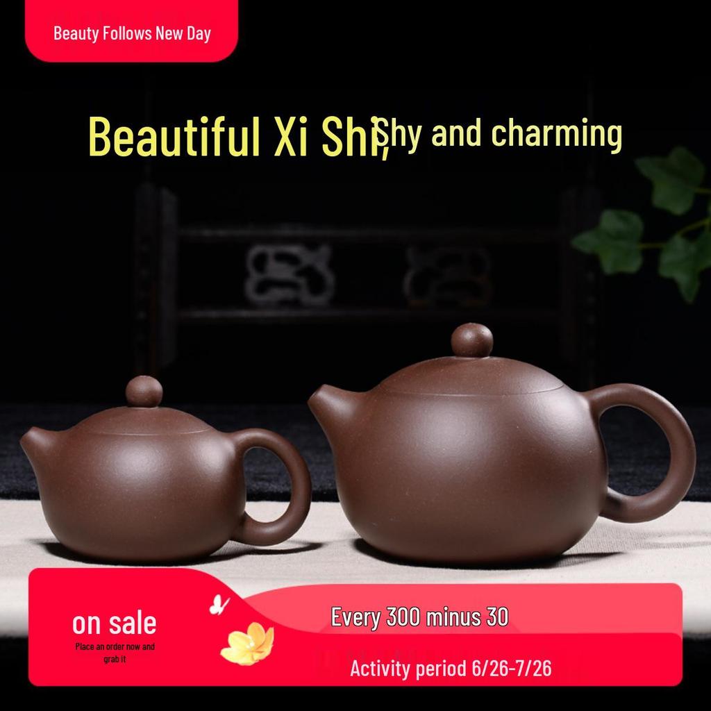 Handmade 120ml Yixing Zisha Xi Shi Teapot for Gongfu Tea